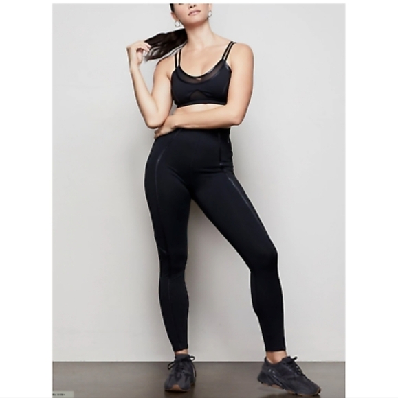 Good American Corset Seamed black leggings sz 2 medium WP28 - Picture 4 of 6